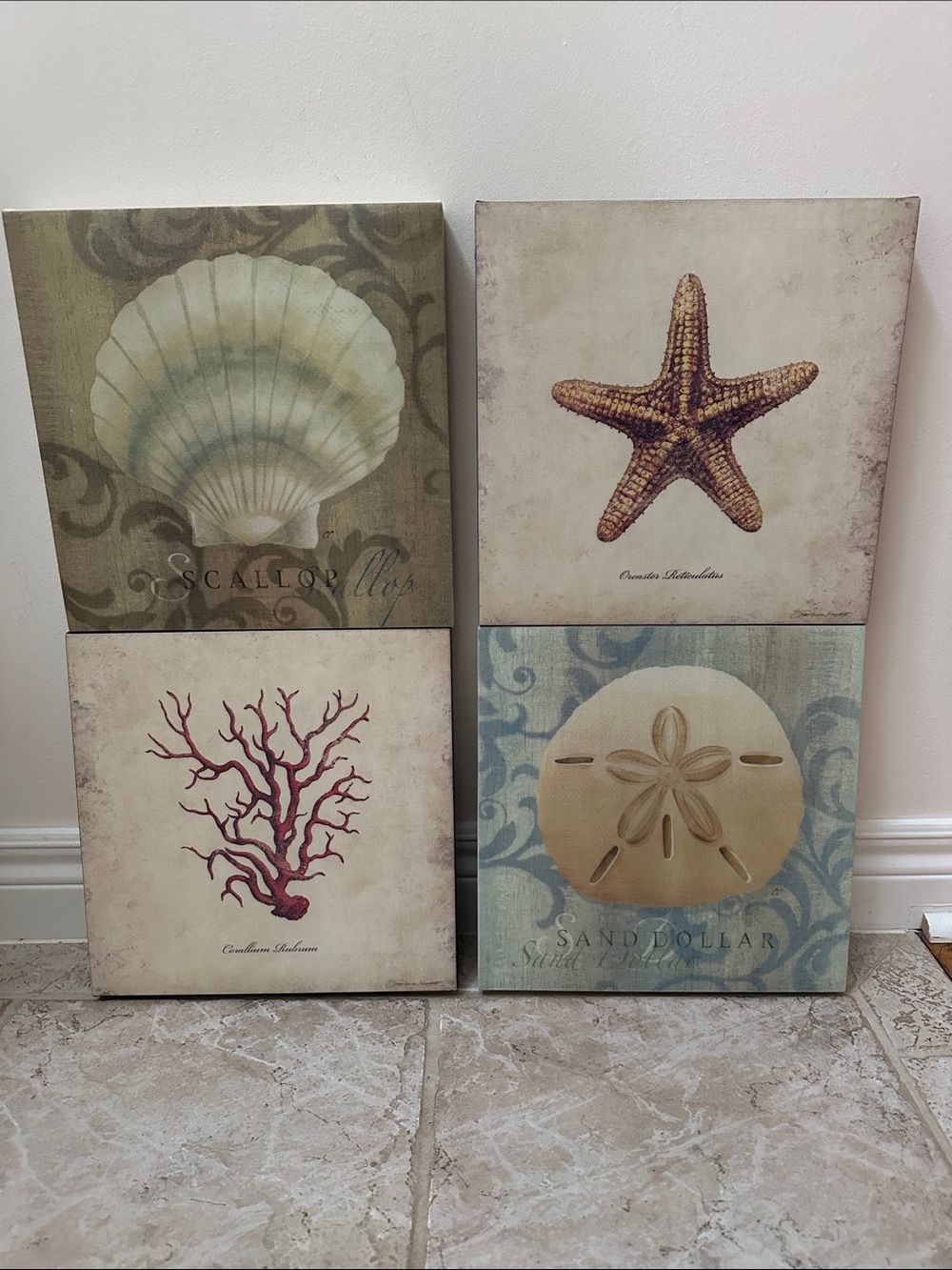 Set of 4 Coastal Wall Art